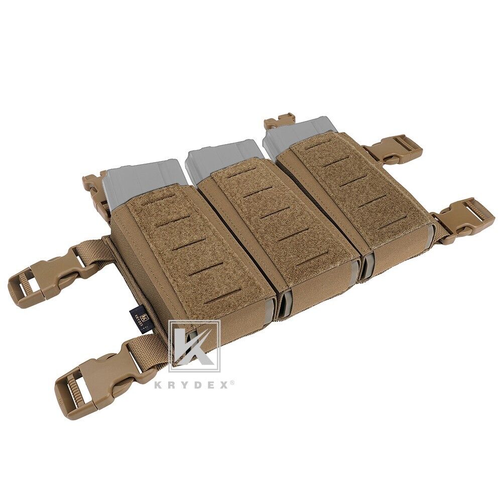 Krydex Tactical Triple Placard .223 5.56 Mag Pouch Retention Insert Holder Chest Rig Plate Carrier