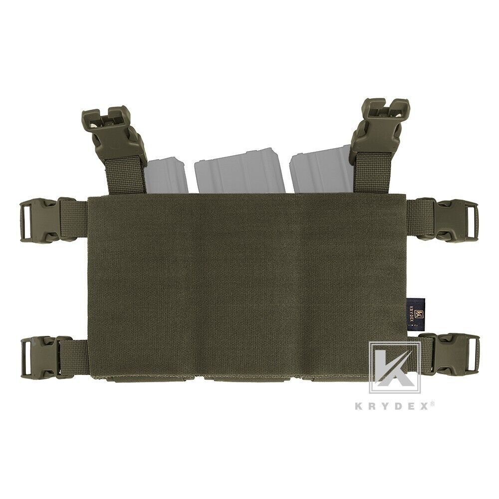Krydex Tactical Triple Placard .223 5.56 Mag Pouch Retention Insert Holder Chest Rig Plate Carrier