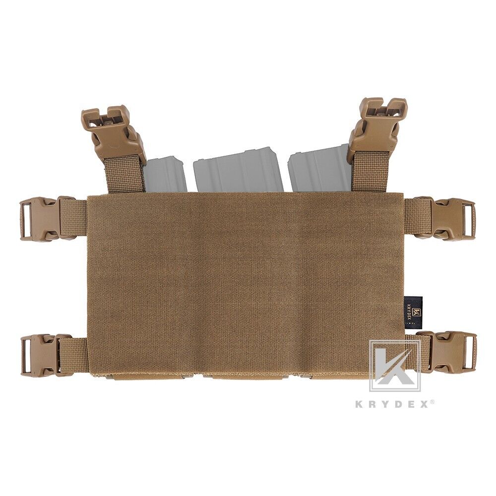 Krydex Tactical Triple Placard .223 5.56 Mag Pouch Retention Insert Holder Chest Rig Plate Carrier