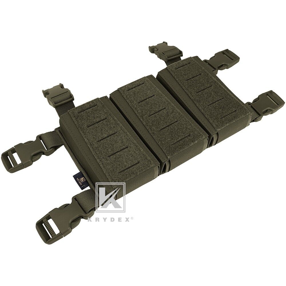 Krydex Tactical Triple Placard .223 5.56 Mag Pouch Retention Insert Holder Chest Rig Plate Carrier