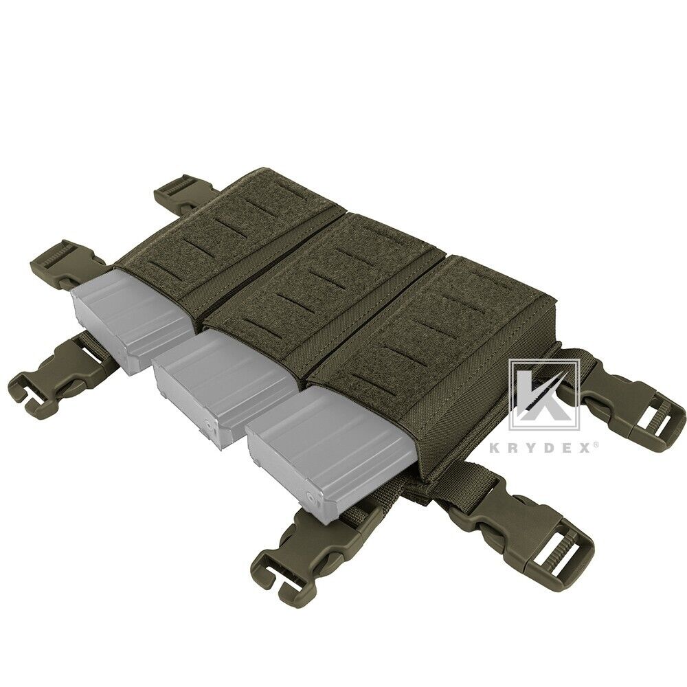 Krydex Tactical Triple Placard .223 5.56 Mag Pouch Retention Insert Holder Chest Rig Plate Carrier