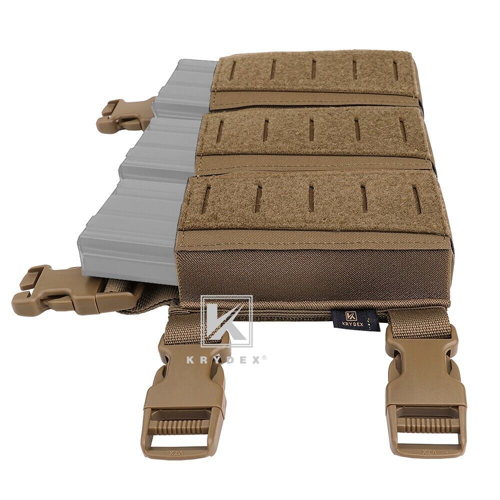 Krydex Tactical Triple Placard .223 5.56 Mag Pouch Retention Insert Holder Chest Rig Plate Carrier