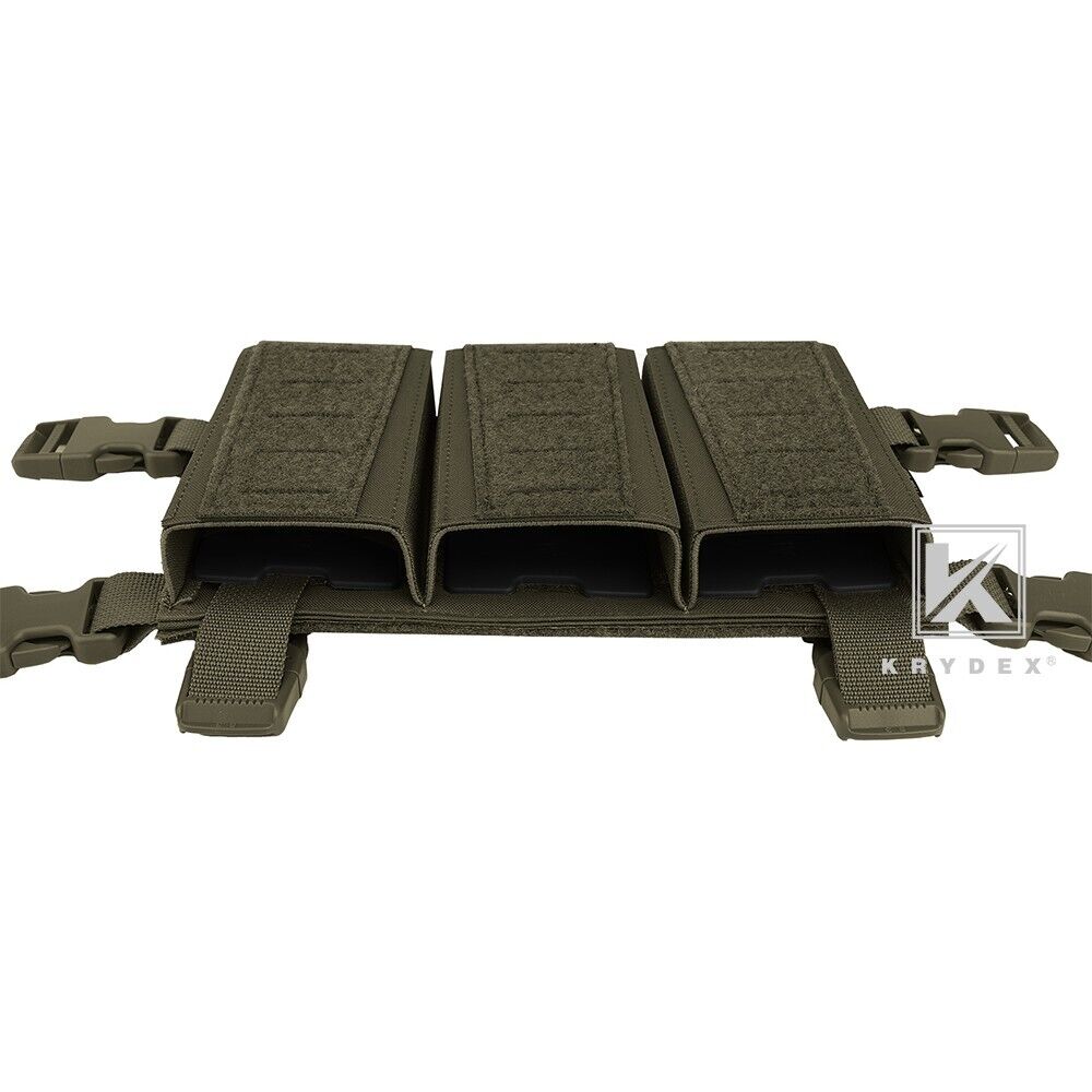 Krydex Tactical Triple Placard .223 5.56 Mag Pouch Retention Insert Holder Chest Rig Plate Carrier