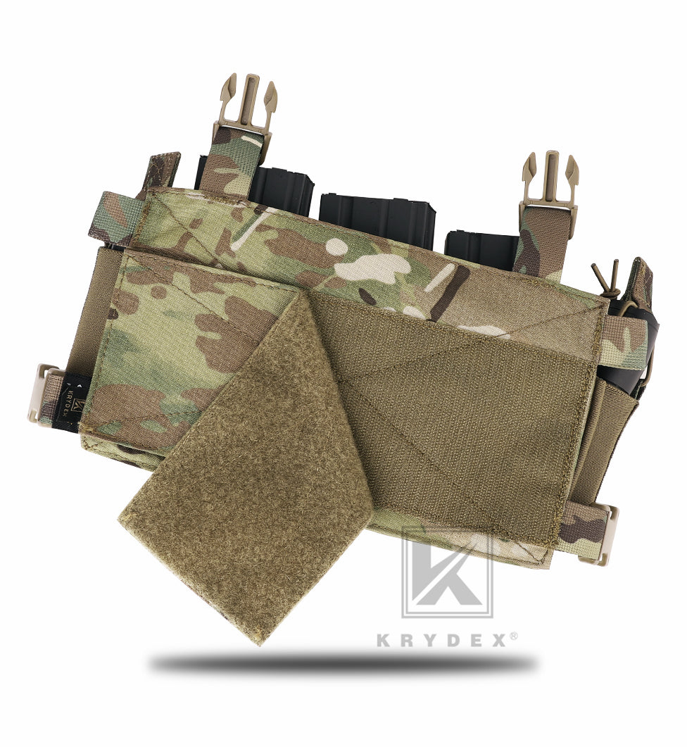 KRYDEX Tactical D3CR Chest Rig 5.56 7.62 Rifle Pistol Mag Pouch Placard Carrier with D3 Flatpack Tactical Backpack