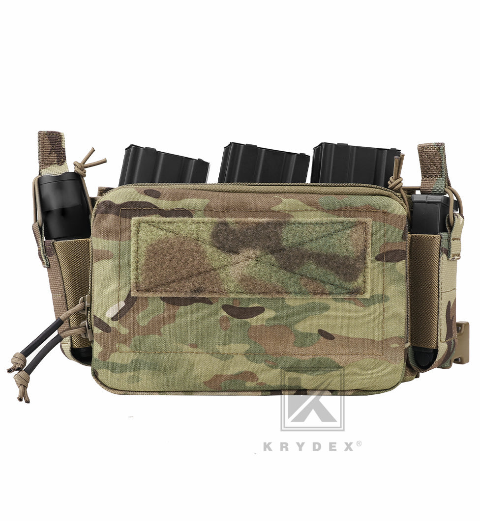 KRYDEX Tactical D3CR Chest Rig 5.56 7.62 Rifle Pistol Mag Pouch Placard Carrier with D3 Flatpack Tactical Backpack