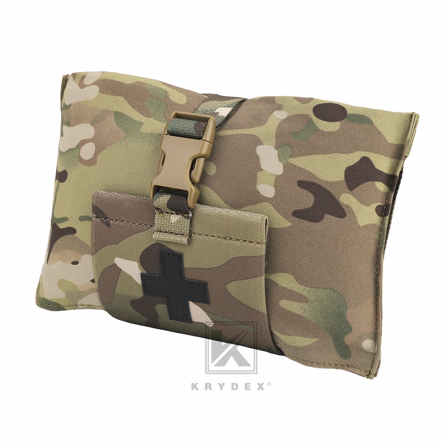 KRYDEX Tactical Stretch Small Blow Out Medical Pouch MOLLE & Belt Quick Release Medic Bag