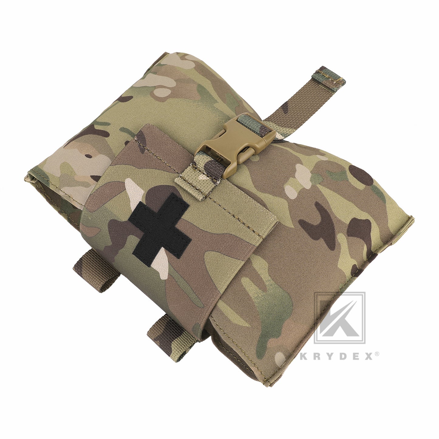 KRYDEX Tactical Stretch Small Blow Out Medical Pouch MOLLE & Belt Quick Release Medic Bag