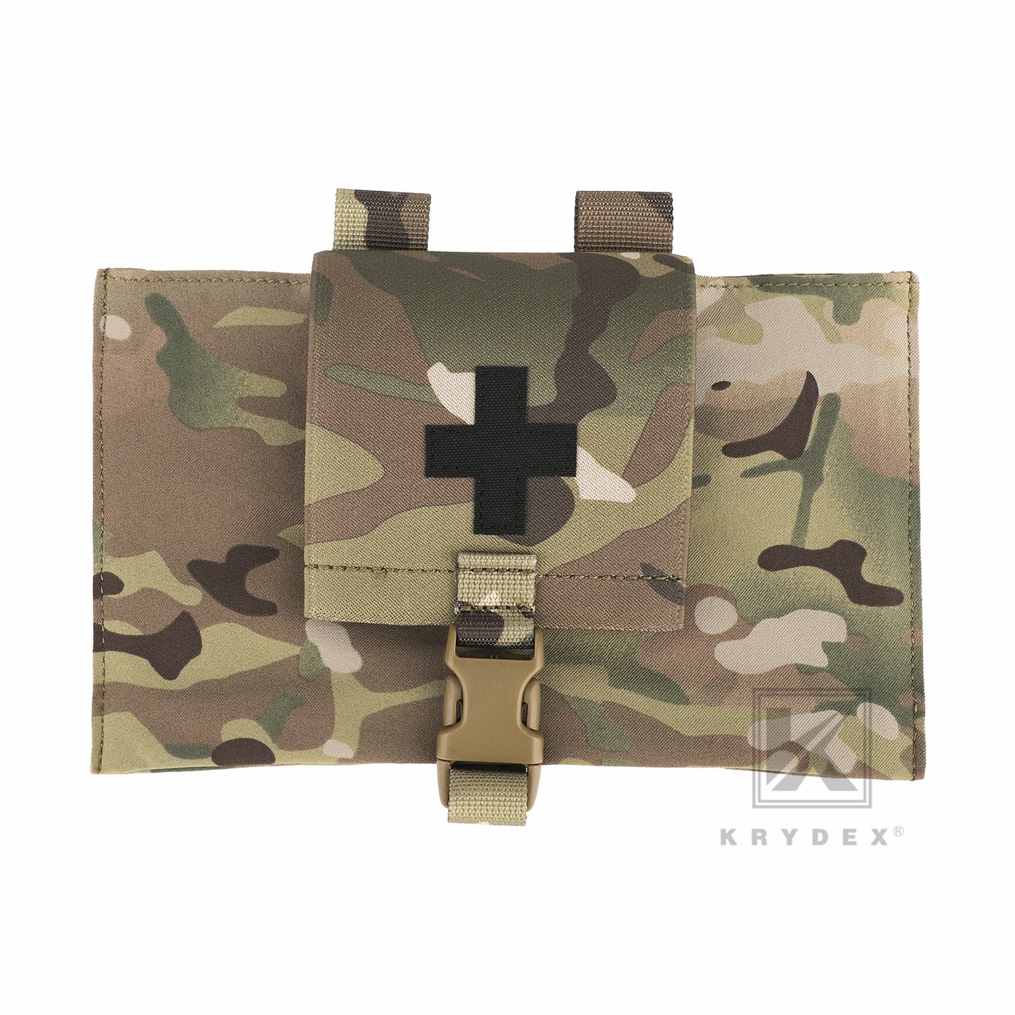 KRYDEX Tactical Stretch Small Blow Out Medical Pouch MOLLE & Belt Quick Release Medic Bag