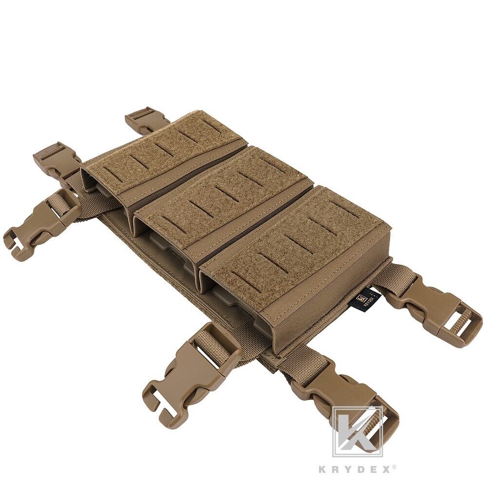 Krydex Tactical Triple Placard .223 5.56 Mag Pouch Retention Insert Holder Chest Rig Plate Carrier