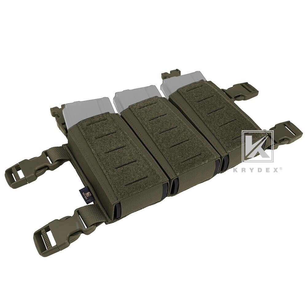 Krydex Tactical Triple Placard .223 5.56 Mag Pouch Retention Insert Holder Chest Rig Plate Carrier