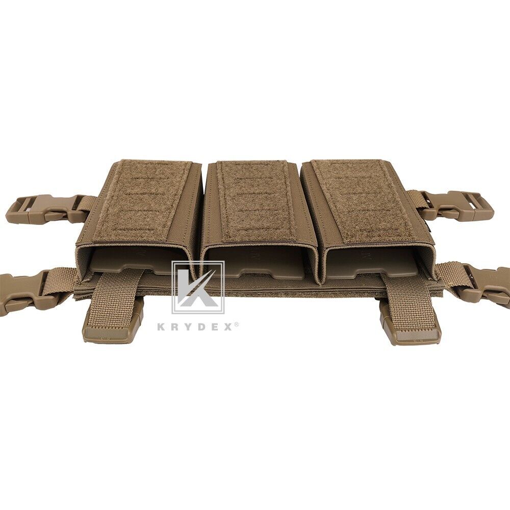 Krydex Tactical Triple Placard .223 5.56 Mag Pouch Retention Insert Holder Chest Rig Plate Carrier