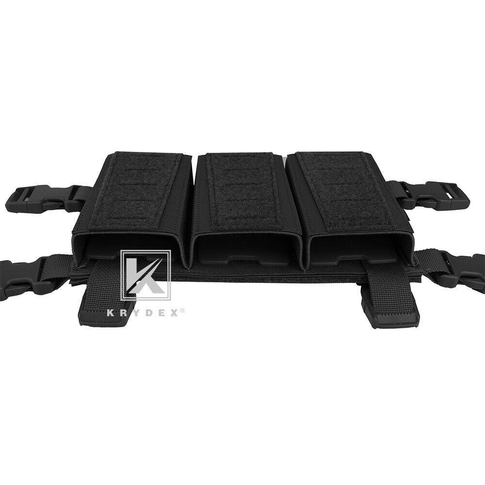 Krydex Tactical Triple Placard .223 5.56 Mag Pouch Retention Insert Holder Chest Rig Plate Carrier