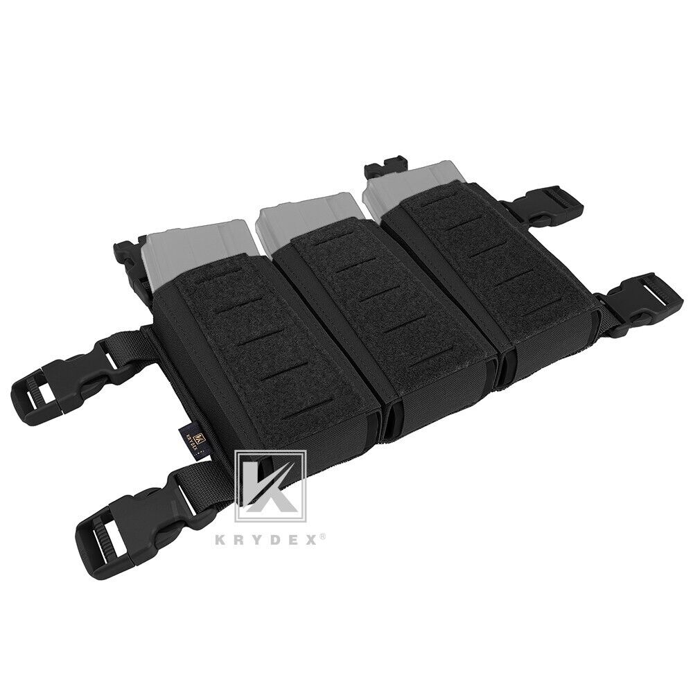 Krydex Tactical Triple Placard .223 5.56 Mag Pouch Retention Insert Holder Chest Rig Plate Carrier