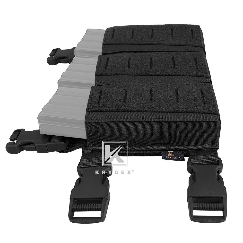 Krydex Tactical Triple Placard .223 5.56 Mag Pouch Retention Insert Holder Chest Rig Plate Carrier