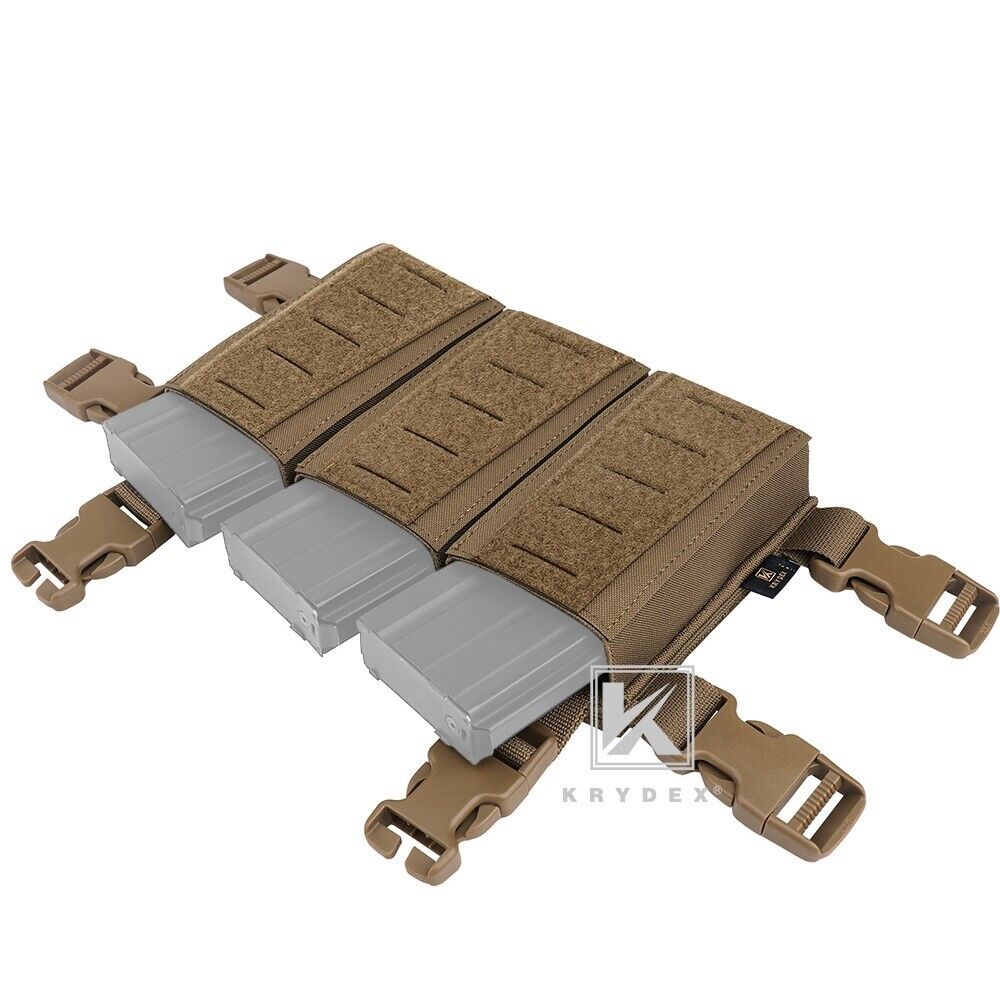 Krydex Tactical Triple Placard .223 5.56 Mag Pouch Retention Insert Holder Chest Rig Plate Carrier