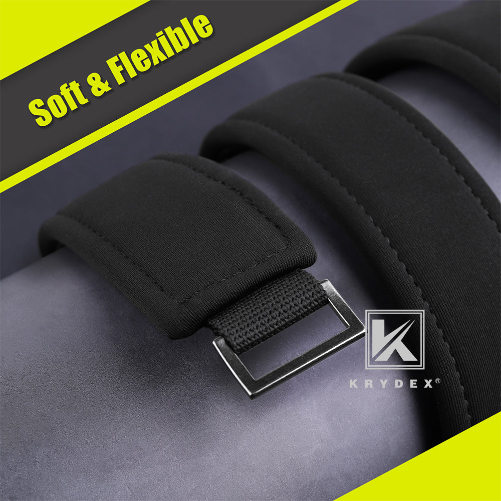 Krydex 1.5” Padded Inner Belt Black Loop Lined Belt Comfortable Inner Duty Battle Shooting Belt