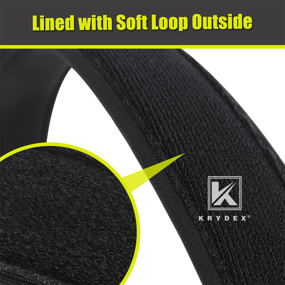 Krydex 1.5” Padded Inner Belt Black Loop Lined Belt Comfortable Inner Duty Battle Shooting Belt