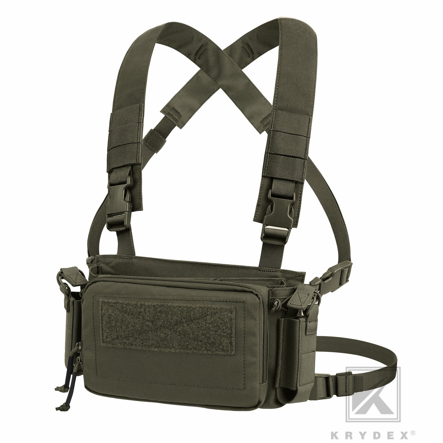 KRYDEX Tactical D3CR Chest Rig 5.56 7.62 Rifle Pistol Mag Pouch Placard Carrier with D3 Flatpack Tactical Backpack