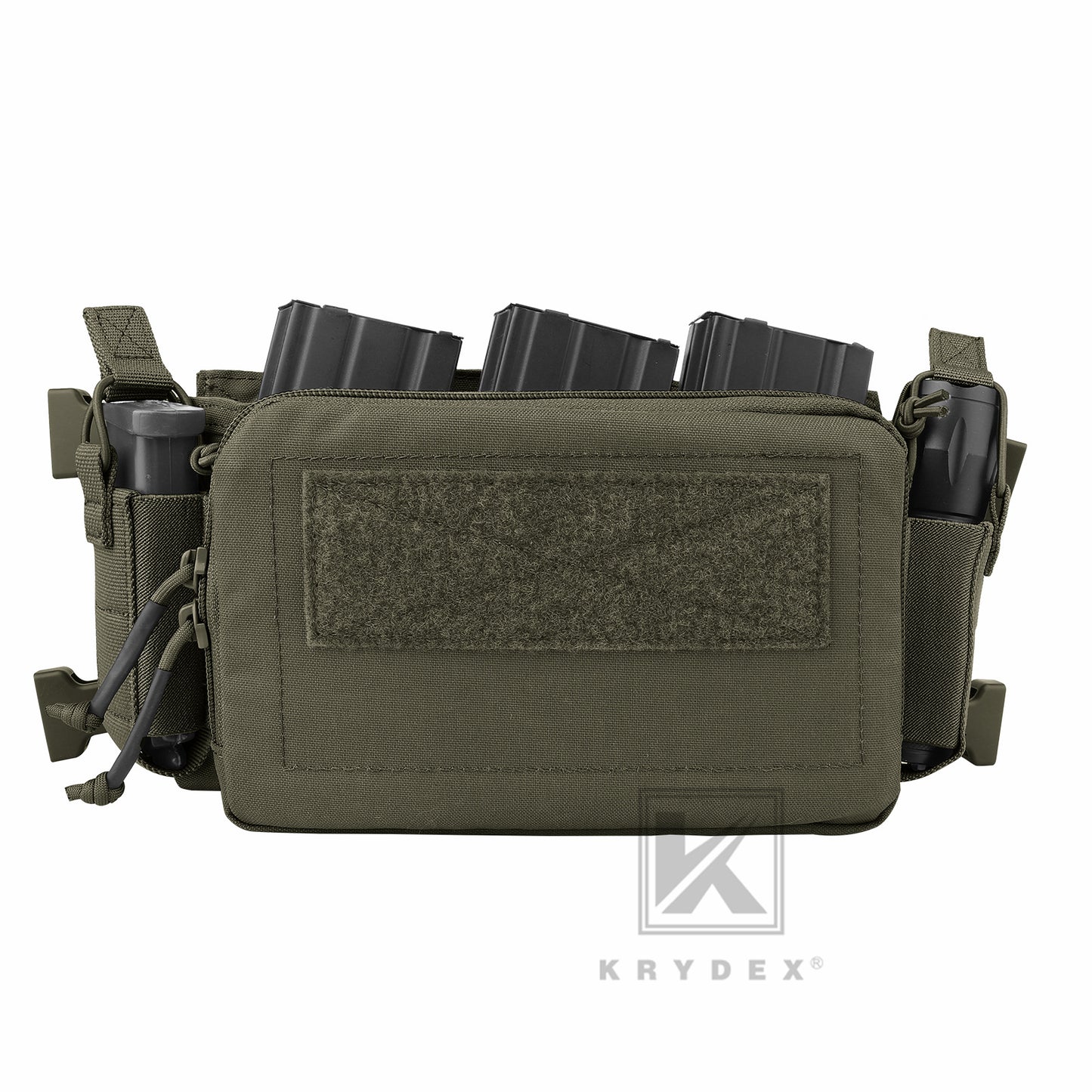 KRYDEX Tactical D3CR Chest Rig 5.56 7.62 Rifle Pistol Mag Pouch Placard Carrier with D3 Flatpack Tactical Backpack