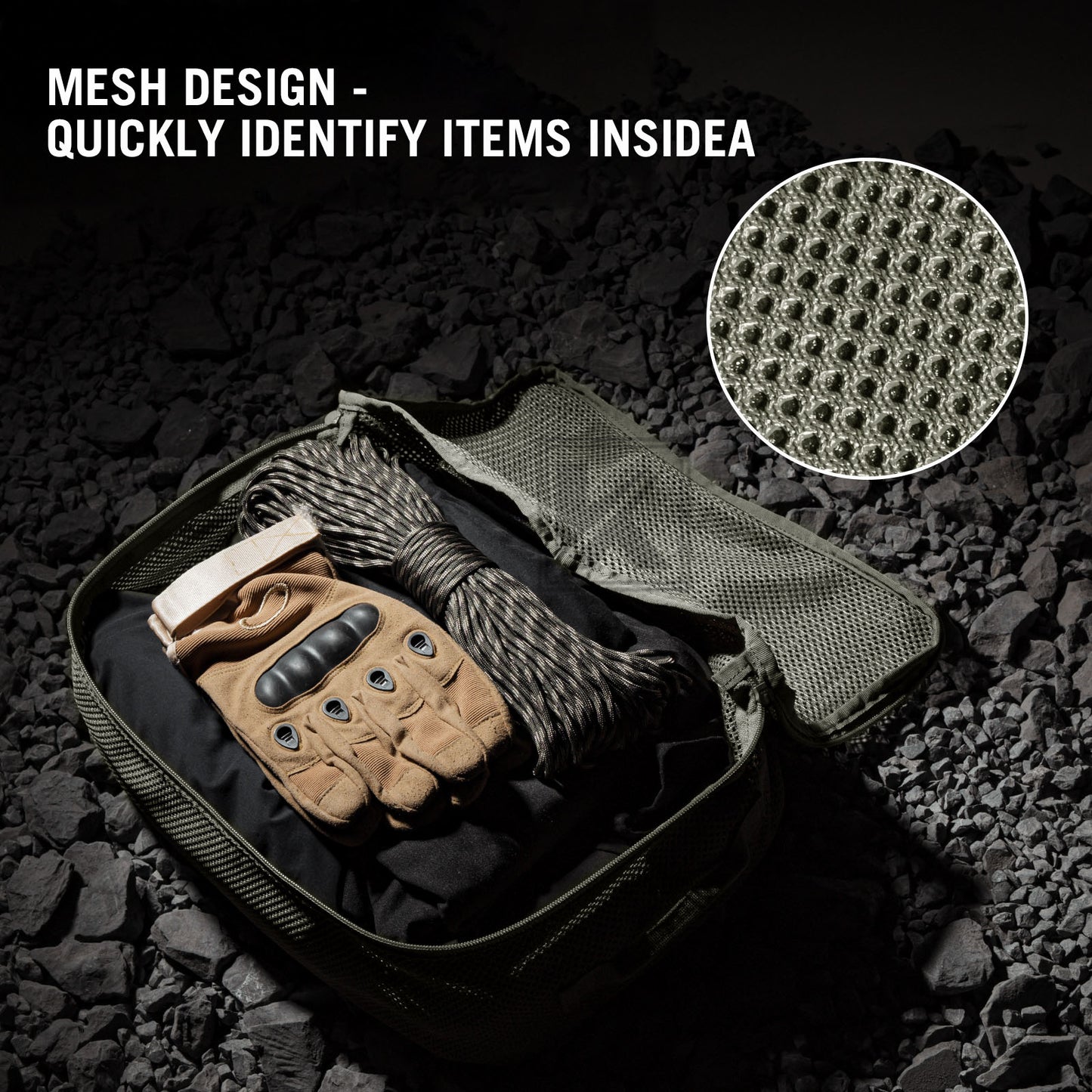 KRYDEX Tactical Modular Pouch Set Outdoor Backpack Organizer Travel Suitcase Packing Cubes