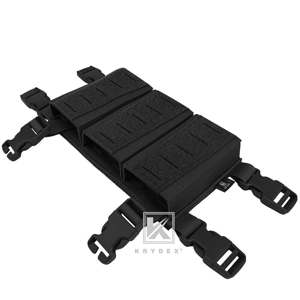 Krydex Tactical Triple Placard .223 5.56 Mag Pouch Retention Insert Holder Chest Rig Plate Carrier