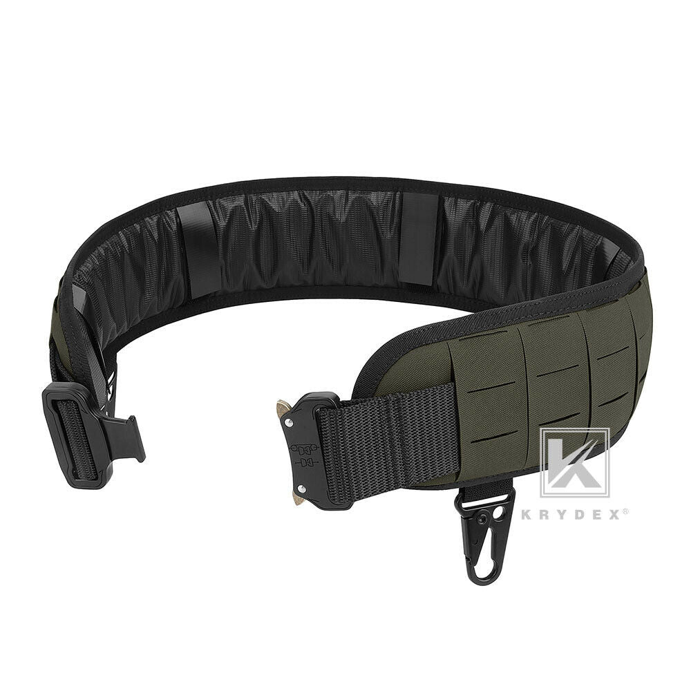 KRYDEX Molle Laser Cut Non-Slip Shooting Battle Orion Outer Belt Lightweight Tactical With Quick Release Metal Buckle Inner Belt