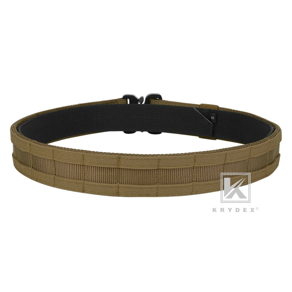 KRYDEX Quick Release 1.5"-1.75" Heavy Duty Metal Buckle Molle Rigger Outer & Inner Belt Airsoft Battle Tactical Outdoor Adjustable Waistband