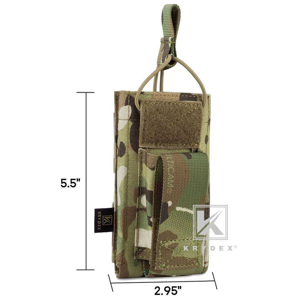 KRYDEX Single Open Top 5.56 M4 M16 AR15 & Pistol Magazine Pouch