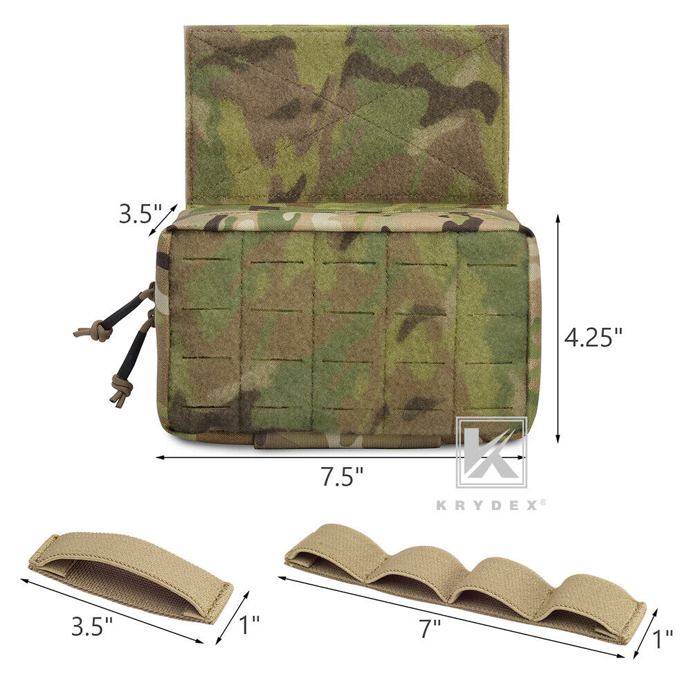 KRYDEX Multi Mission Hanger Pouch Dangler Pouch Expansion Fanny Pack Storage Tool Organizer Bag With Insert for Armor Plate Carrier Vest
