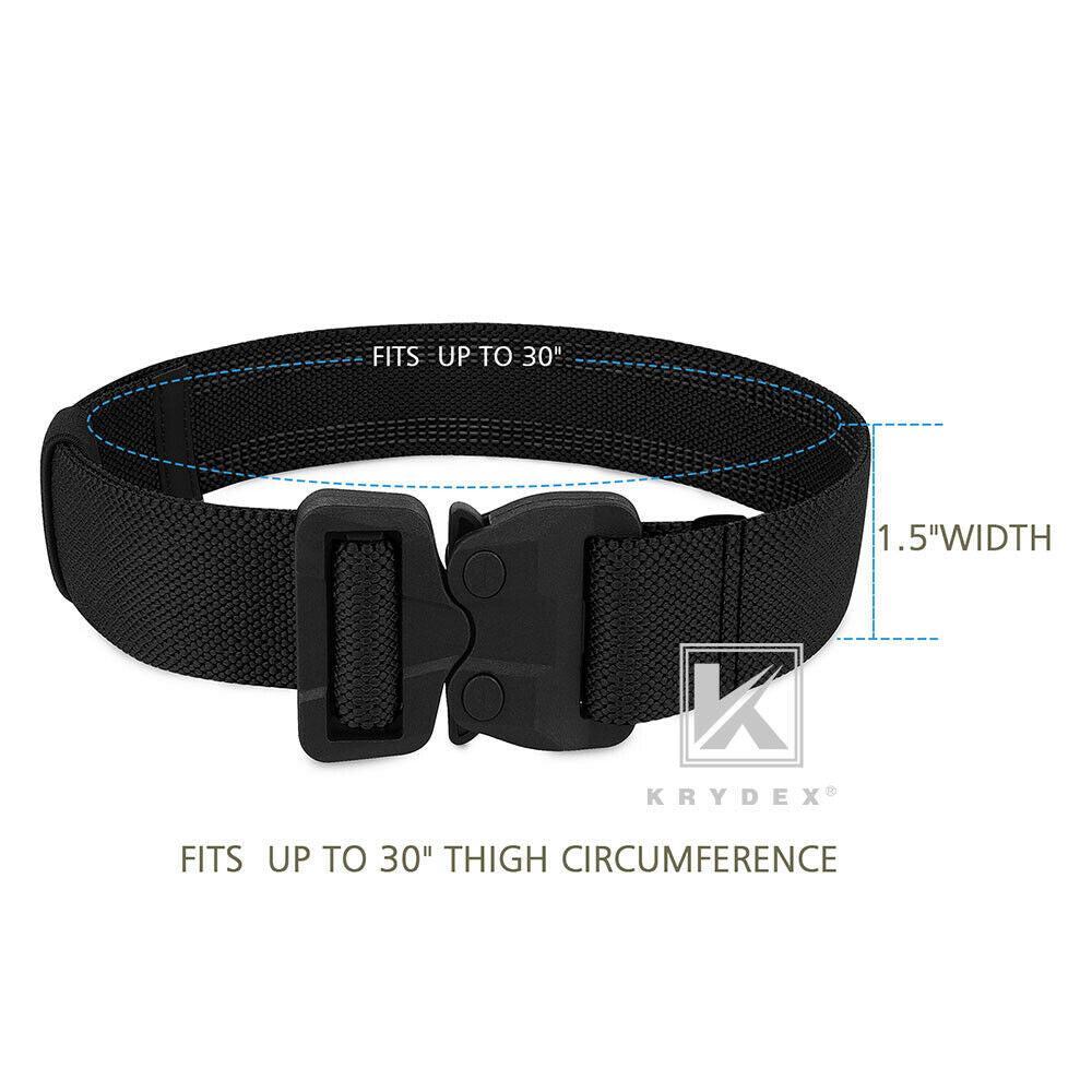 KRYDEX Tactical Thigh Strap 1.5" Elastic Leg Strap Band for Leg Hanger Drop Holster