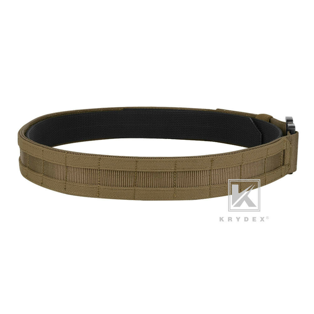KRYDEX Quick Release 1.5"-1.75" Heavy Duty Metal Buckle Molle Rigger Outer & Inner Belt Airsoft Battle Tactical Outdoor Adjustable Waistband