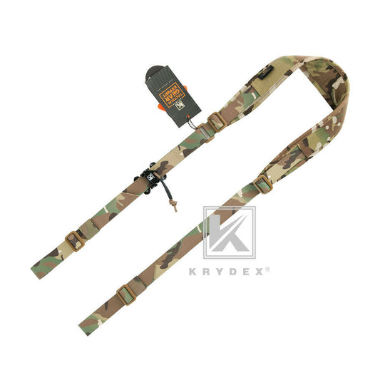 KRYDEX Modular Slingster Sling Tactical Wide Padded Pull Tab 2 Point Quick Adjustable Rifle Gun Sling