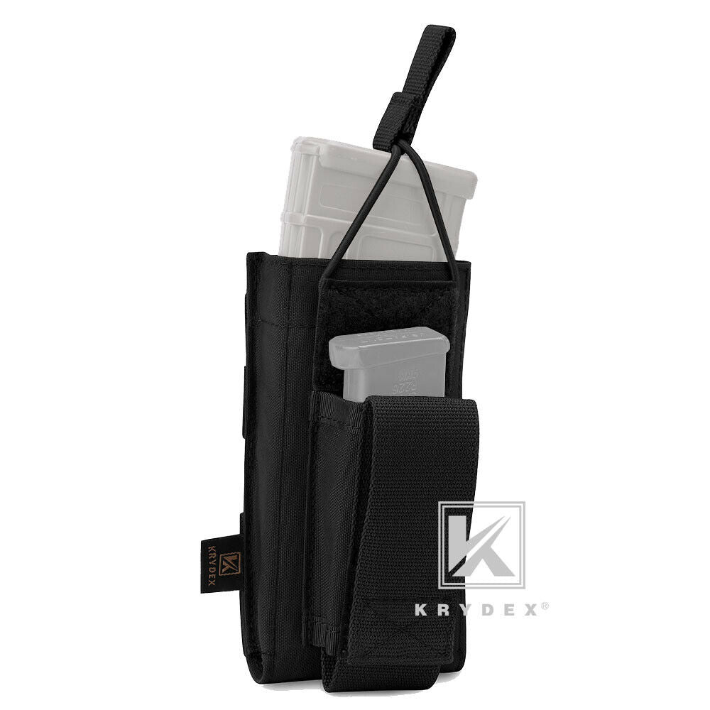 KRYDEX Single Open Top 5.56 M4 M16 AR15 & Pistol Magazine Pouch