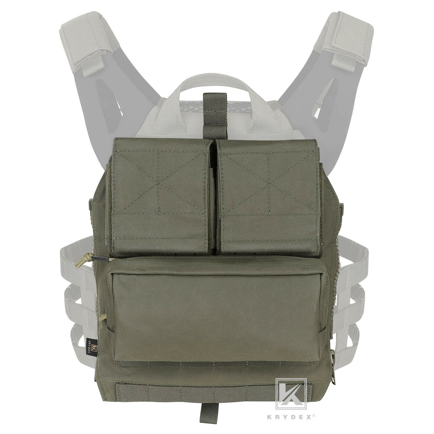 KRYDEX Quick Zip-ON Panel Hydration Pack Platebag Tactical Pouch for CPC JPC2.0 Plate Carrier