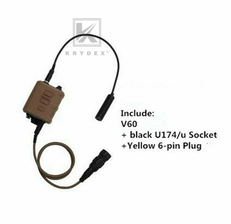 KRYDEX FCS AMP Tactical Headset Communication Noise Reduction Gear V20 V60 PTT