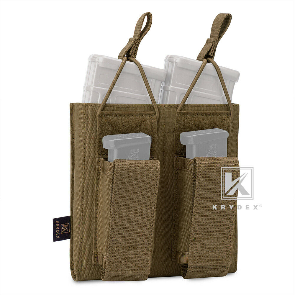 KRYDEX Double Open Top 5.56 M4 M16 AR15 & Pistol Magazine Pouch
