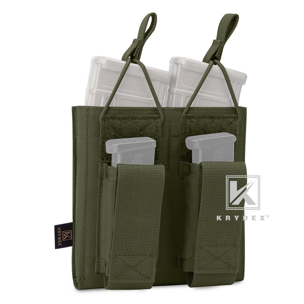 KRYDEX Double Open Top 5.56 M4 M16 AR15 & Pistol Magazine Pouch