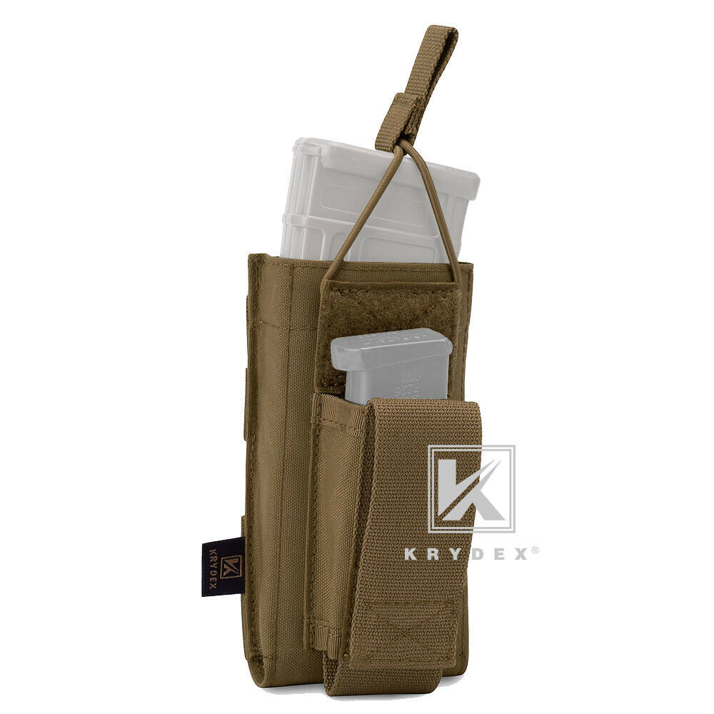KRYDEX Single Open Top 5.56 M4 M16 AR15 & Pistol Magazine Pouch