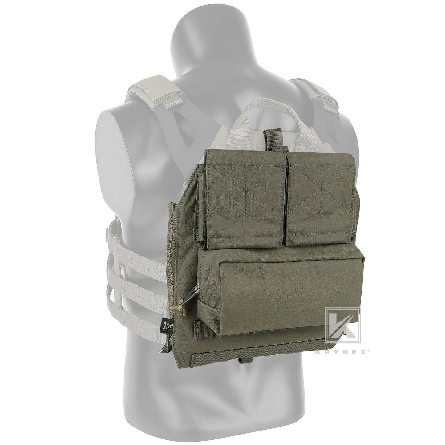 KRYDEX Quick Zip-ON Panel Hydration Pack Platebag Tactical Pouch for CPC JPC2.0 Plate Carrier