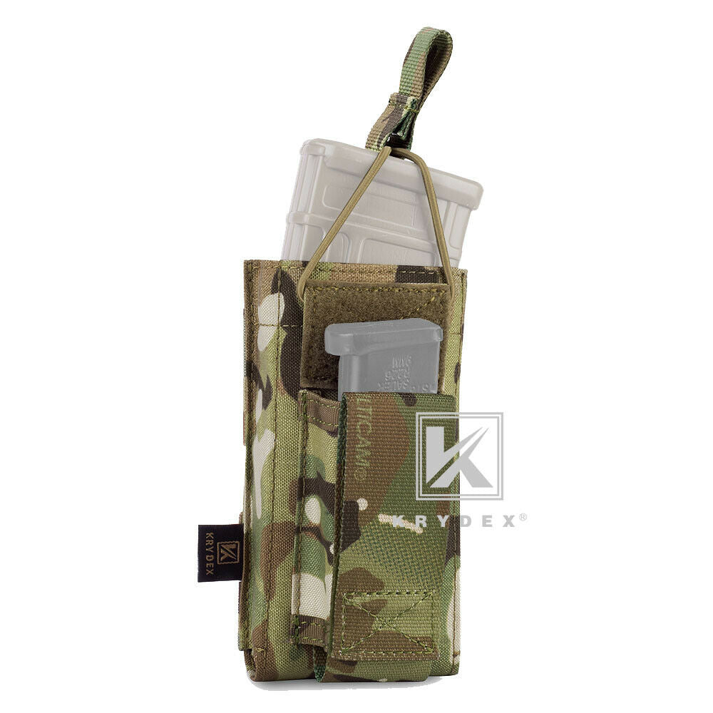 KRYDEX Single Open Top 5.56 M4 M16 AR15 & Pistol Magazine Pouch