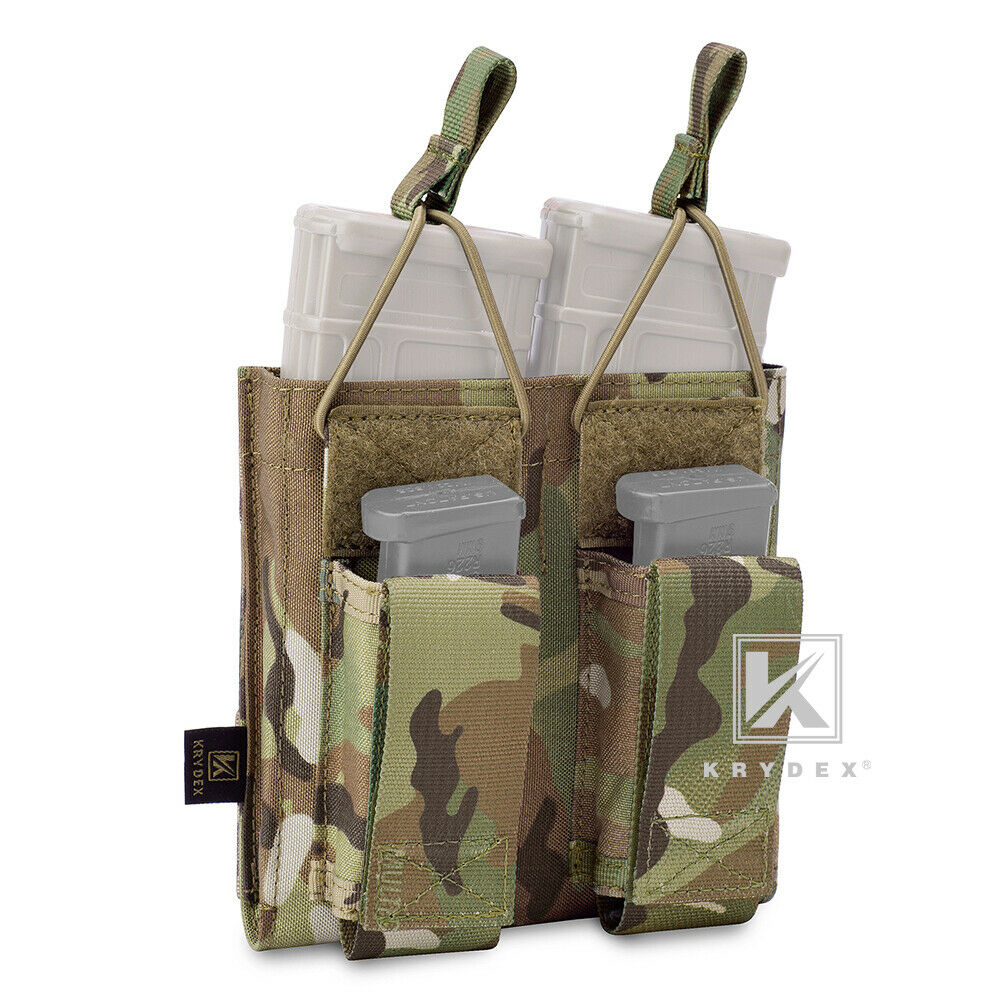 KRYDEX Double Open Top 5.56 M4 M16 AR15 & Pistol Magazine Pouch