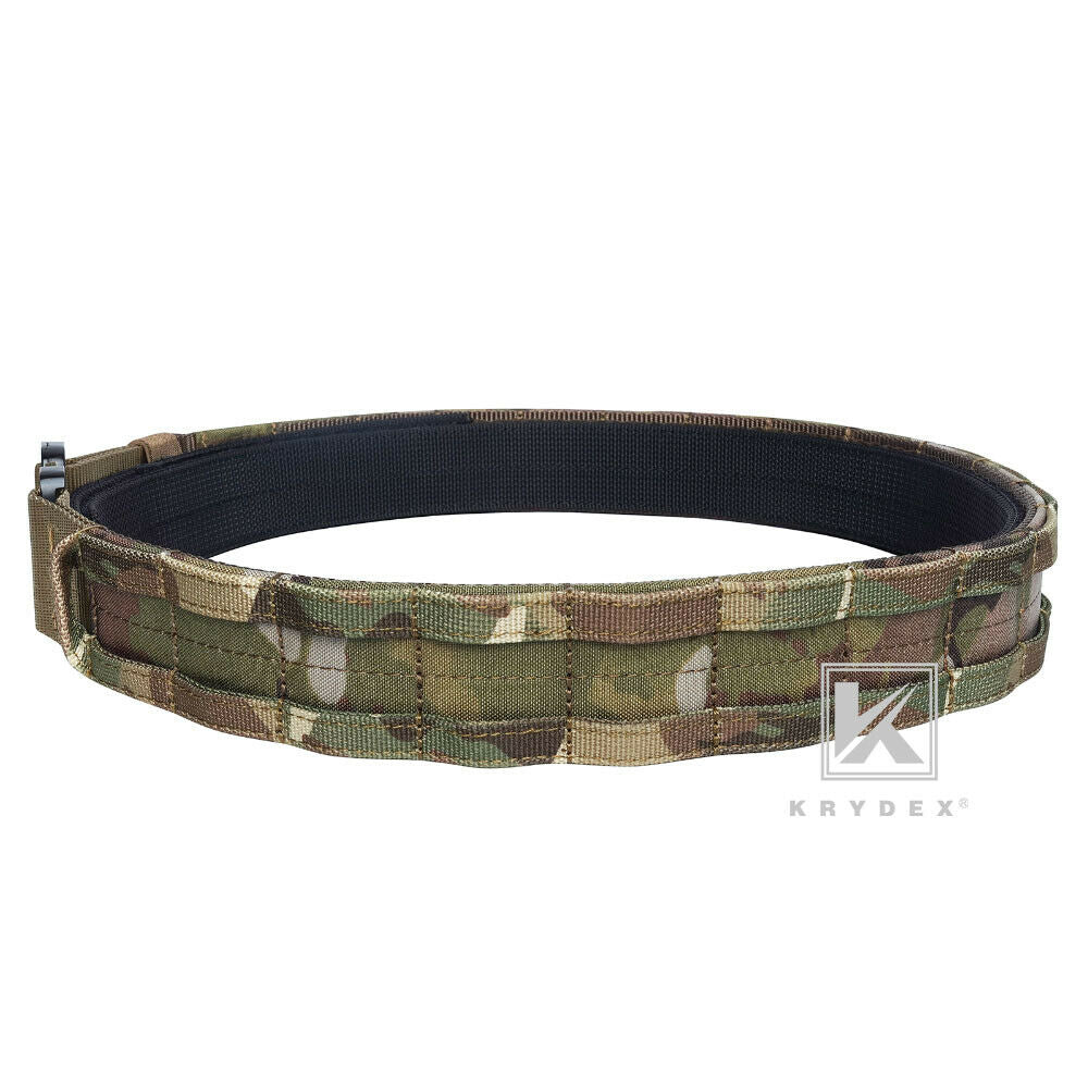 KRYDEX Quick Release 1.5"-1.75" Heavy Duty Metal Buckle Molle Rigger Outer & Inner Belt Airsoft Battle Tactical Outdoor Adjustable Waistband