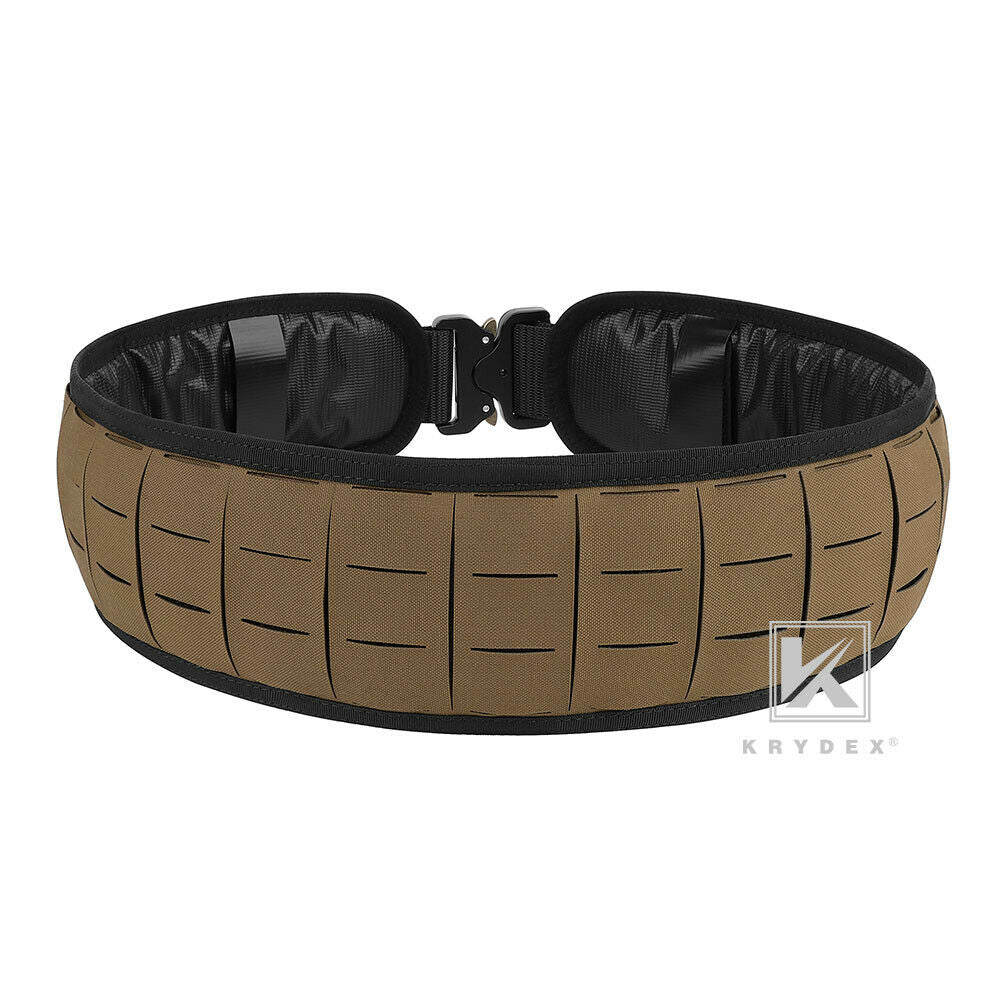 KRYDEX Molle Laser Cut Non-Slip Shooting Battle Orion Outer Belt Lightweight Tactical With Quick Release Metal Buckle Inner Belt