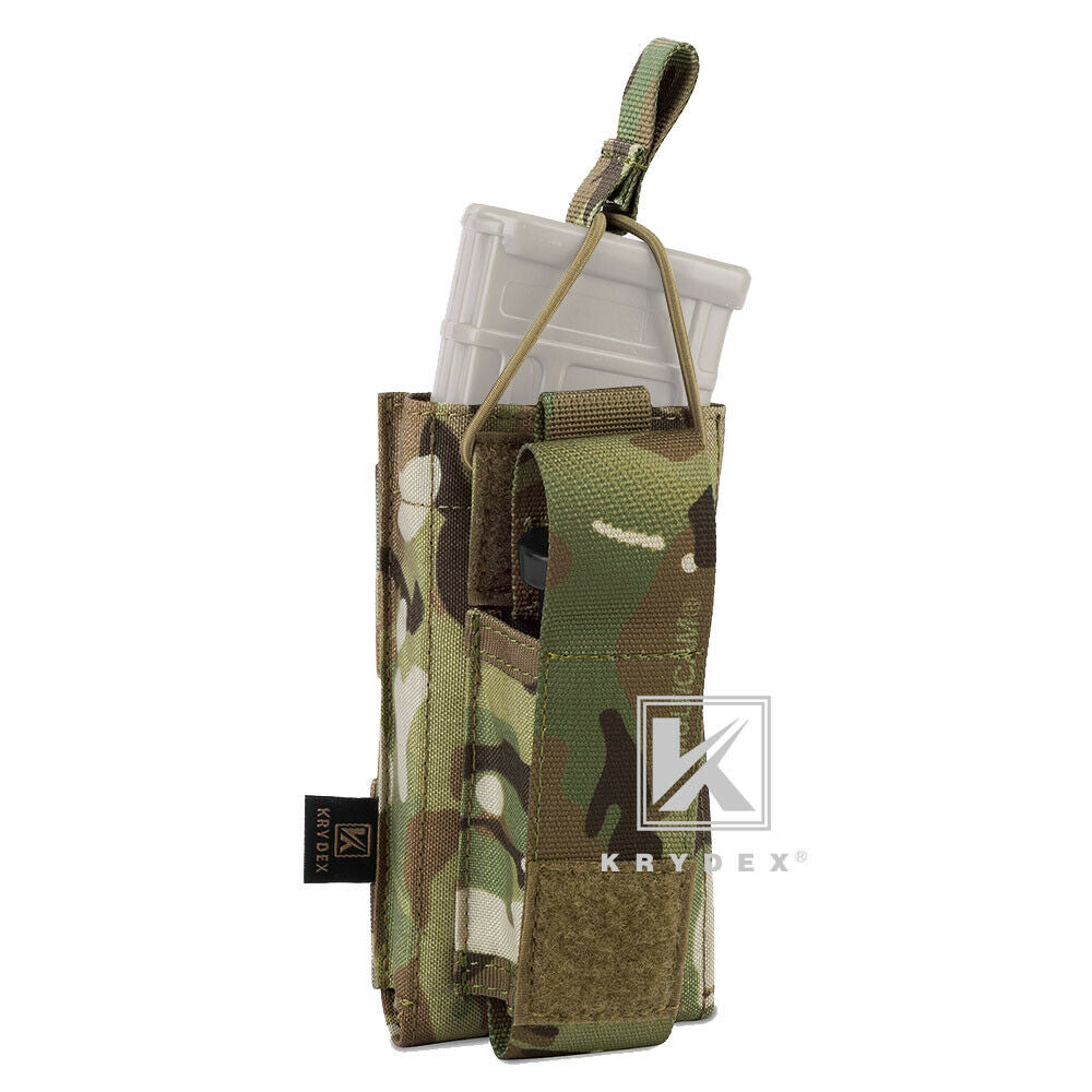 KRYDEX Single Open Top 5.56 M4 M16 AR15 & Pistol Magazine Pouch