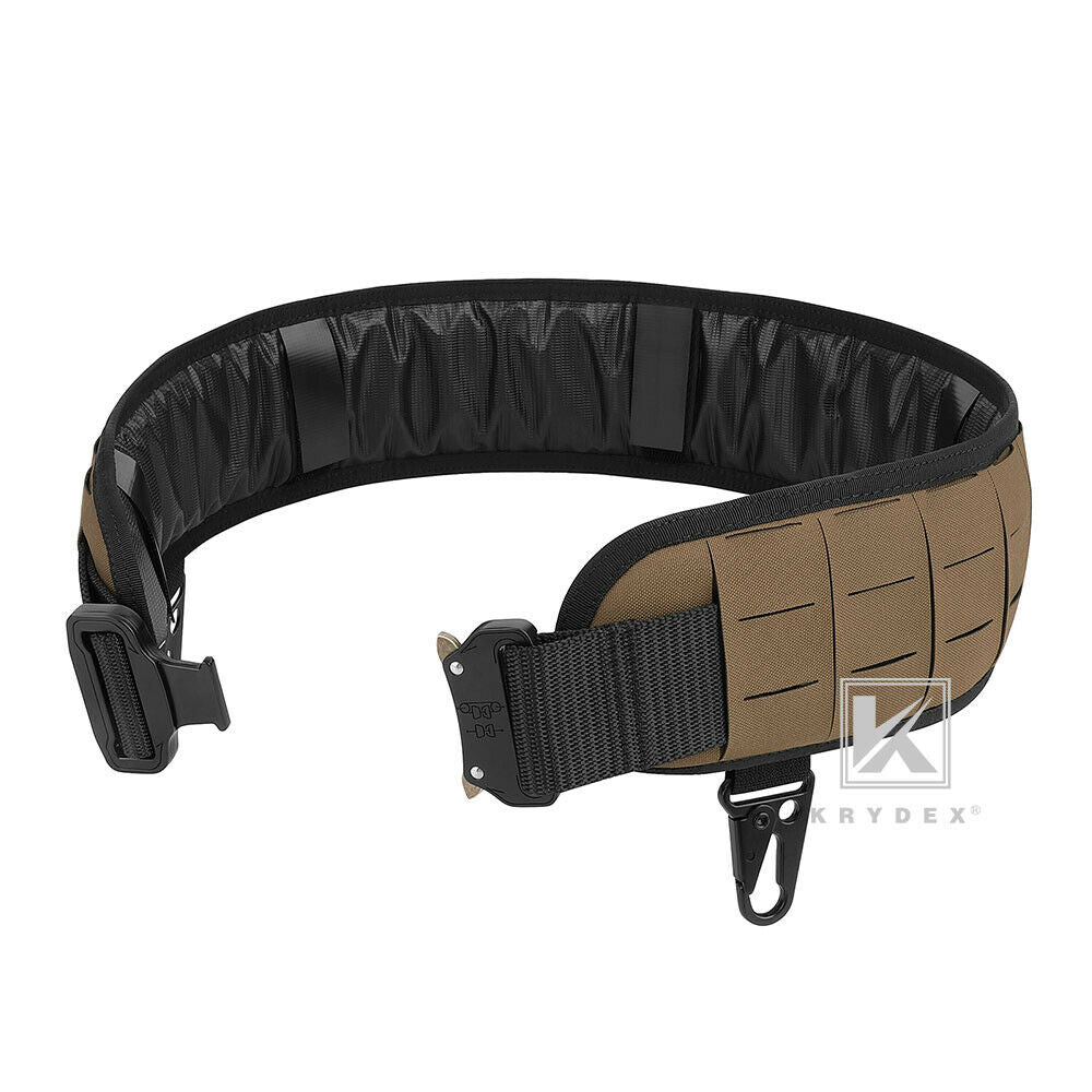 KRYDEX Molle Laser Cut Non-Slip Shooting Battle Orion Outer Belt Lightweight Tactical With Quick Release Metal Buckle Inner Belt