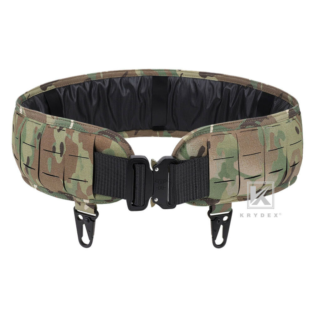 KRYDEX Molle Laser Cut Non-Slip Shooting Battle Orion Outer Belt Lightweight Tactical With Quick Release Metal Buckle Inner Belt