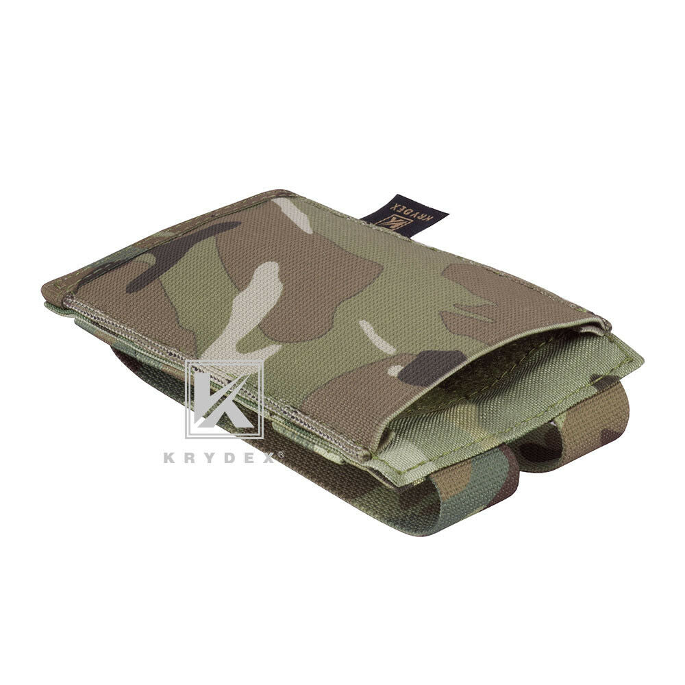 KRYDEX Fast Draw Tactical Molle Elastic Single 5.56 .223 M4 M16 AR Rifle Magazine Pouch Mag Carrier Holster Multiuse Pouch