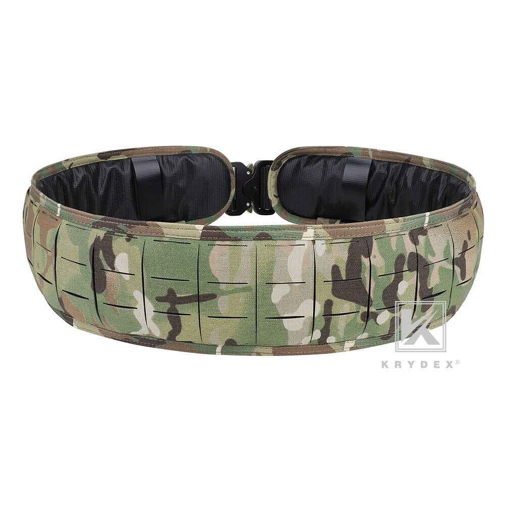 KRYDEX Molle Laser Cut Non-Slip Shooting Battle Orion Outer Belt Lightweight Tactical With Quick Release Metal Buckle Inner Belt