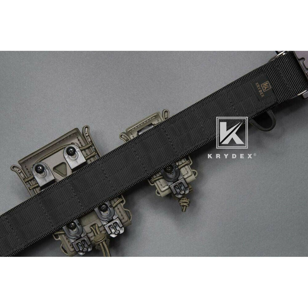 KRYDEX Quick Release 1.5"-1.75" Heavy Duty Metal Buckle Molle Rigger Outer & Inner Belt Airsoft Battle Tactical Outdoor Adjustable Waistband