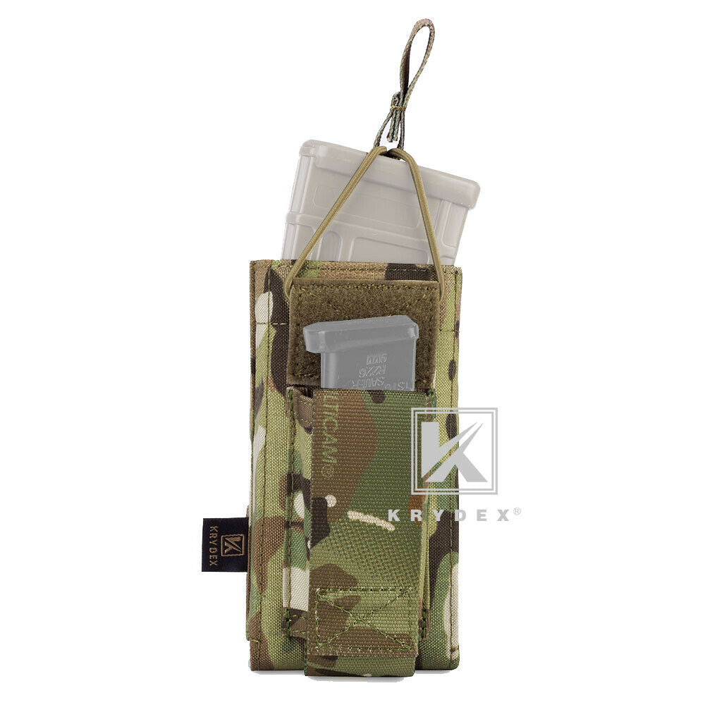 KRYDEX Single Open Top 5.56 M4 M16 AR15 & Pistol Magazine Pouch